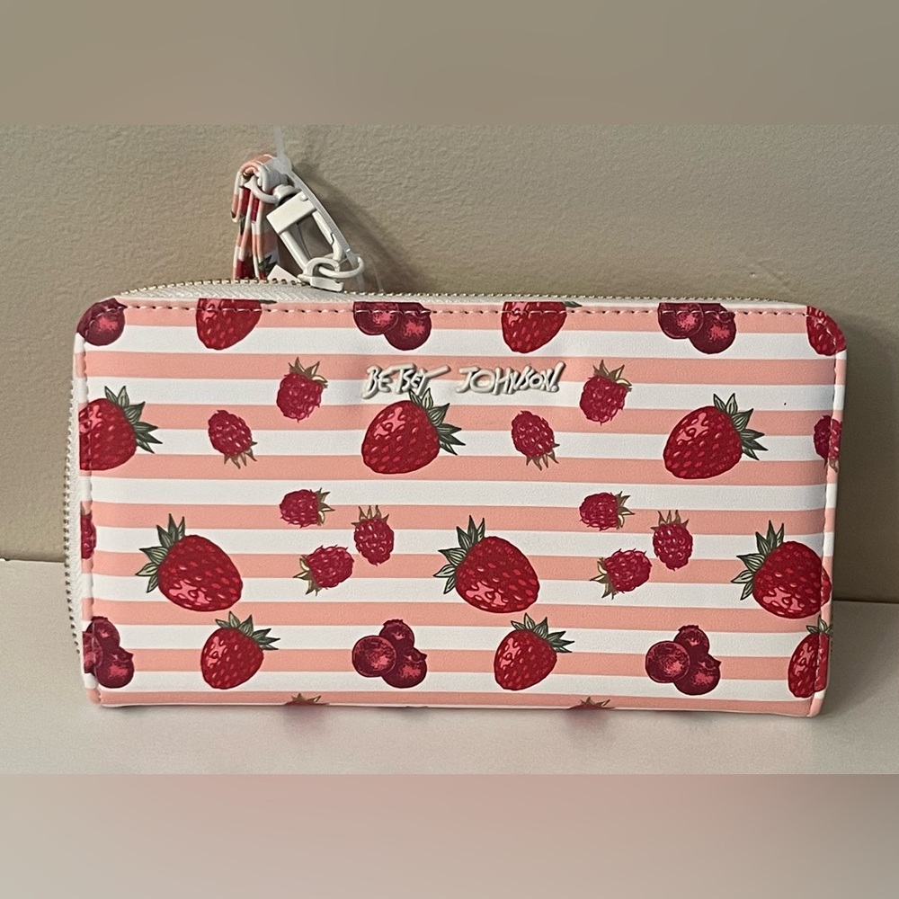 Betsey Johnson Pink and Red Strawberry Wallet